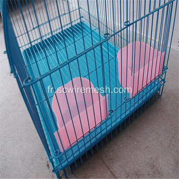 Cage pour animaux en treillis métallique soudé enduit de poudre
